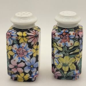 Floral Ceramic Salt and Pepper Shakers